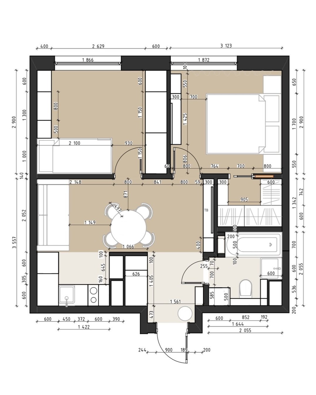 Soft Luxury Apartment Interior Gallery