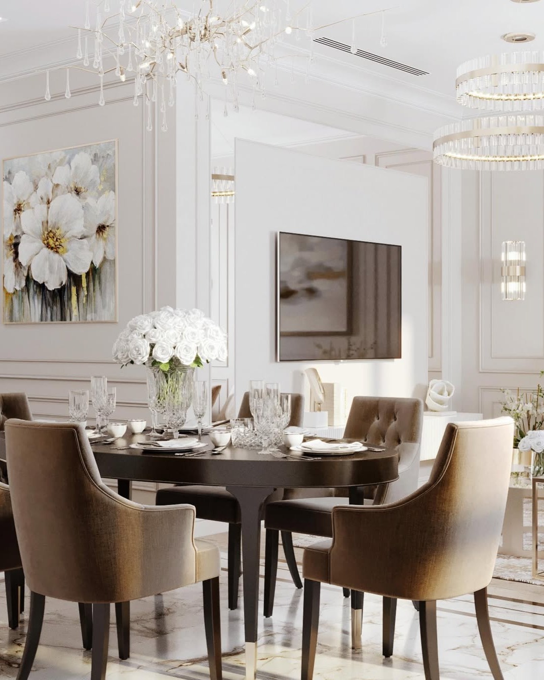 Open Living & Kitchen Concept — Elegant Contemporary