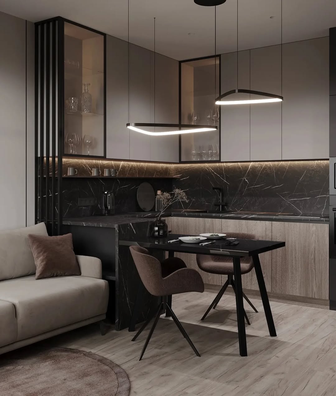  Dark Elegance Small  Apartment  Gallery